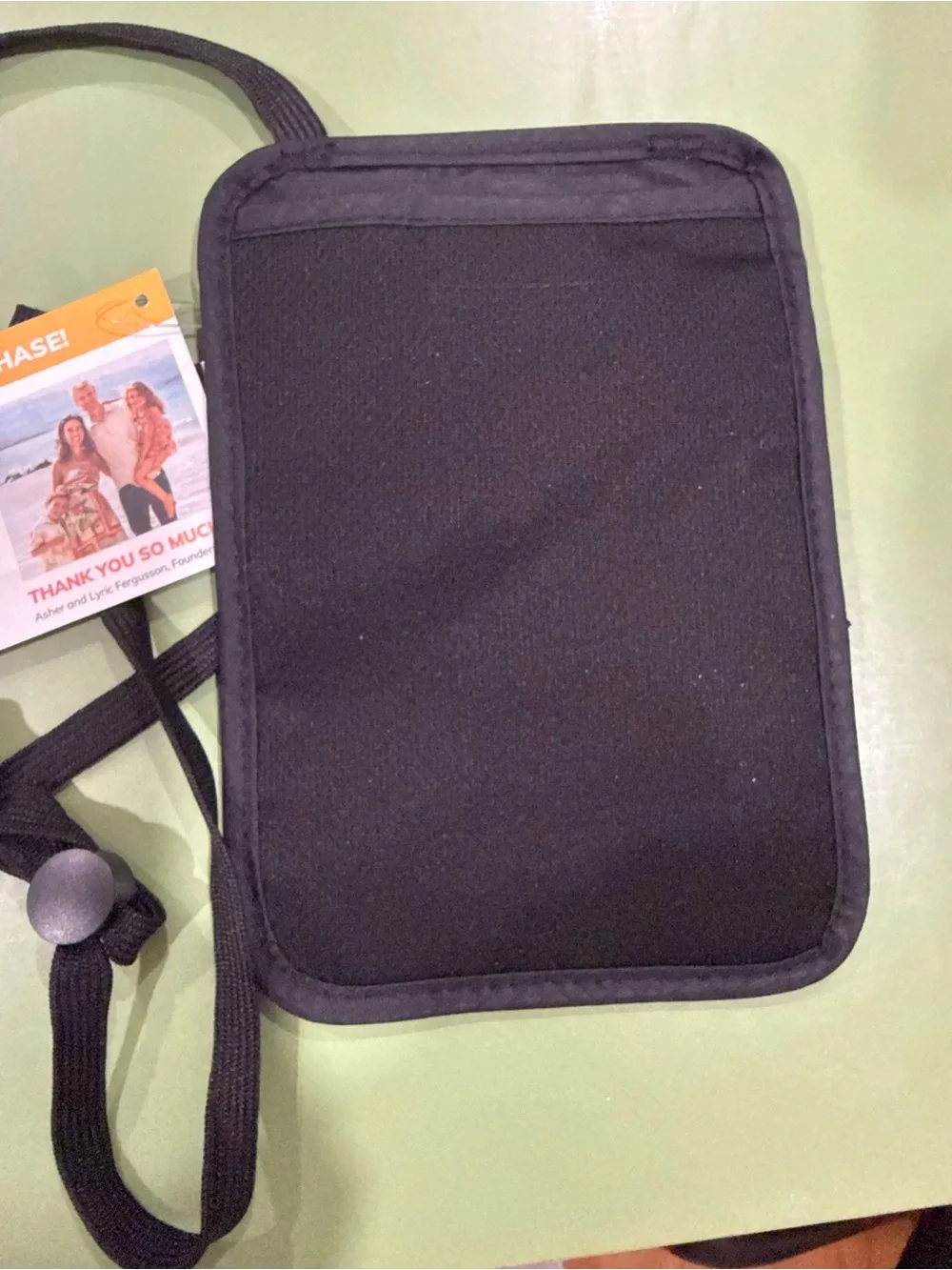Black RFID Neck Pouch